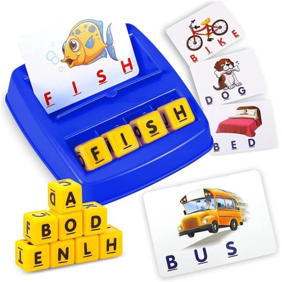Fenikso Matching Letter Game, Alphabet Spelling & Reading Words, Objects & Color - Picture 1 of 7